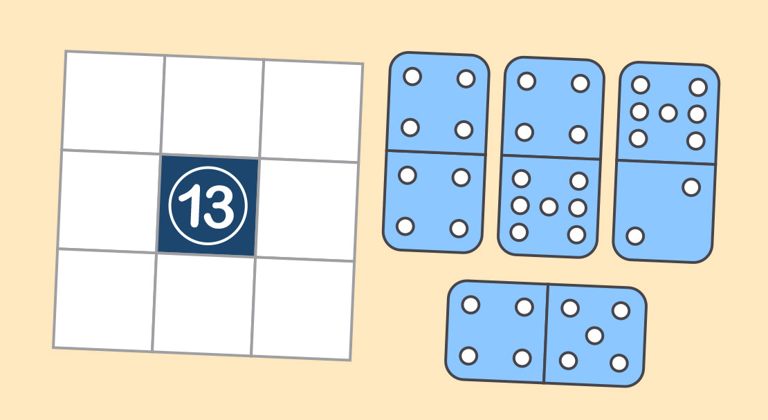 Magisches Quadrat mit Dominos