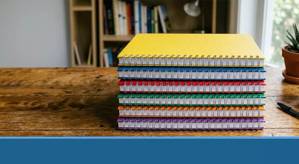Notebook electromagnet – make an electromagnet using a spiral notebook; count and measure
