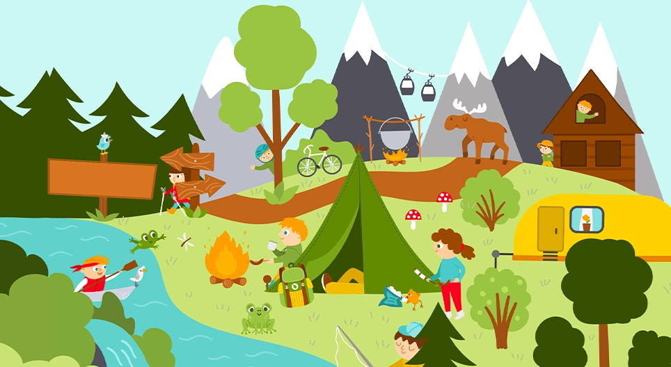 Lasst uns einen Ausflug machen: Die belebte und unbelebte Natur