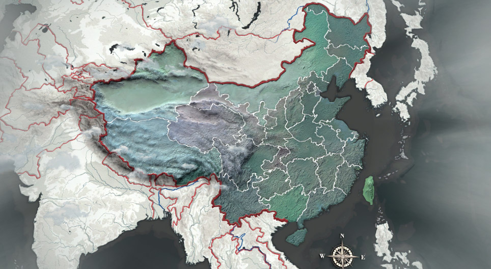 Karte zur Verwaltungsstruktur Chinas