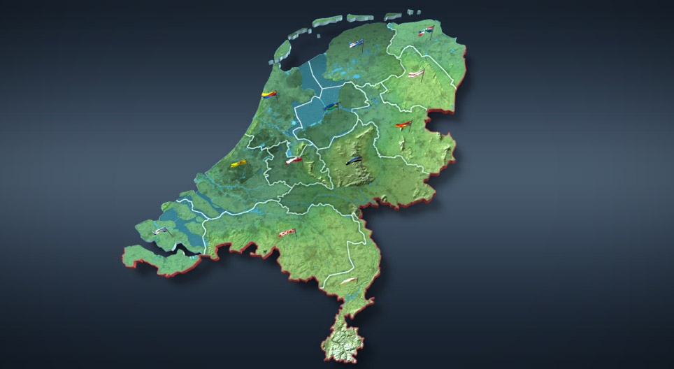 Karte zur Verwaltungsstruktur der Niederlande