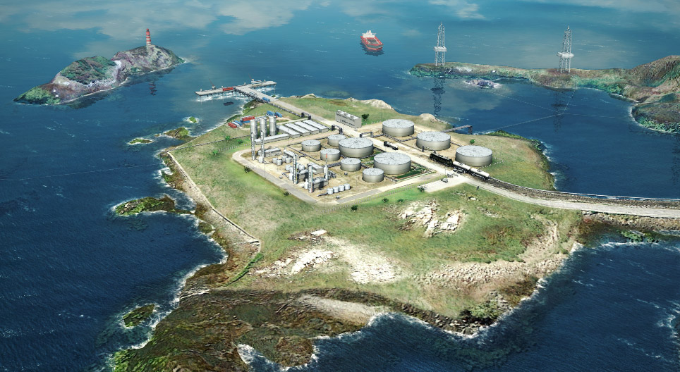 Die Erdölraffinerie