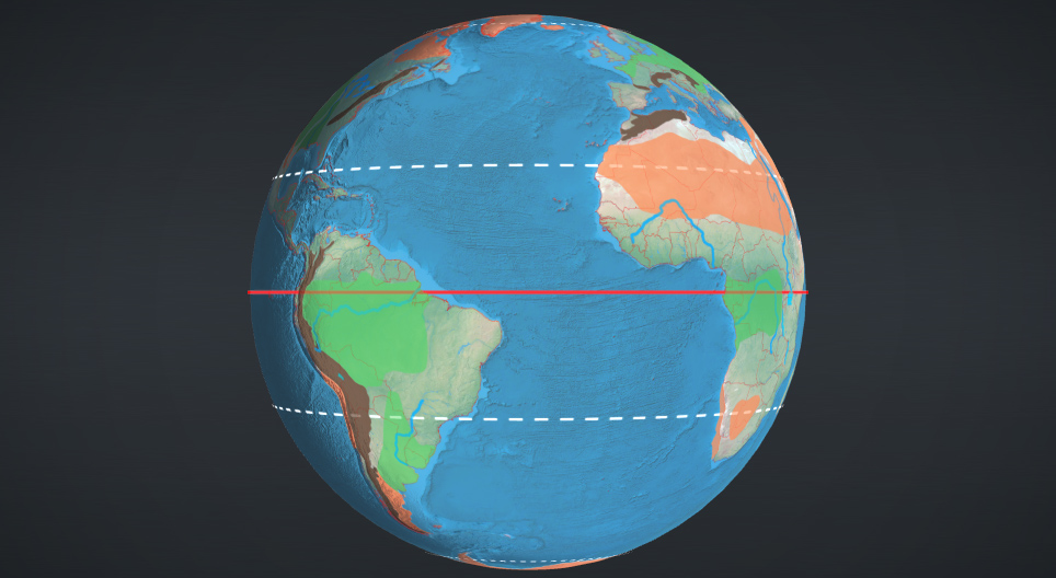 Die Topografie der Erde
