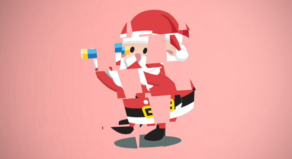 Weihnachts-3D-Rotationsspiel
