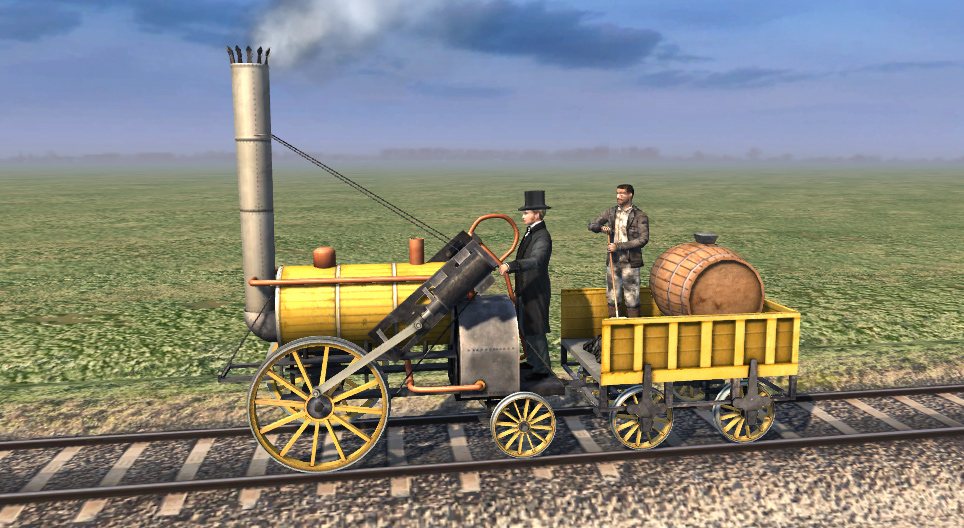 Die Rocket Dampflokomotive (1829)