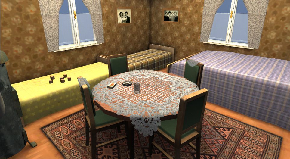 Mitteleuropäische Wohnung der 1950er Jahre