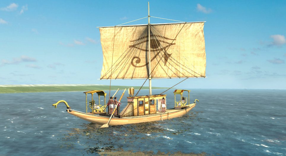 Altägyptisches Segelschiff