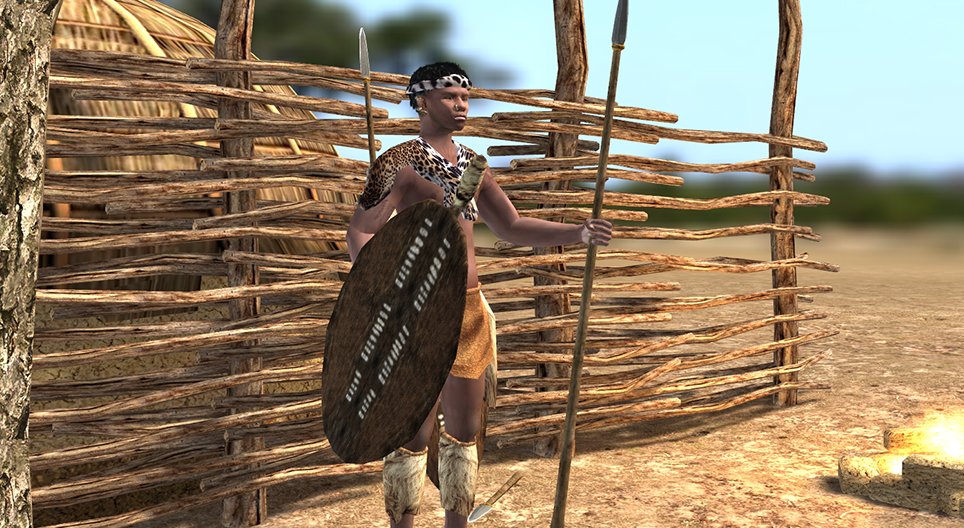 Der Stammeshäuptling der Zulu