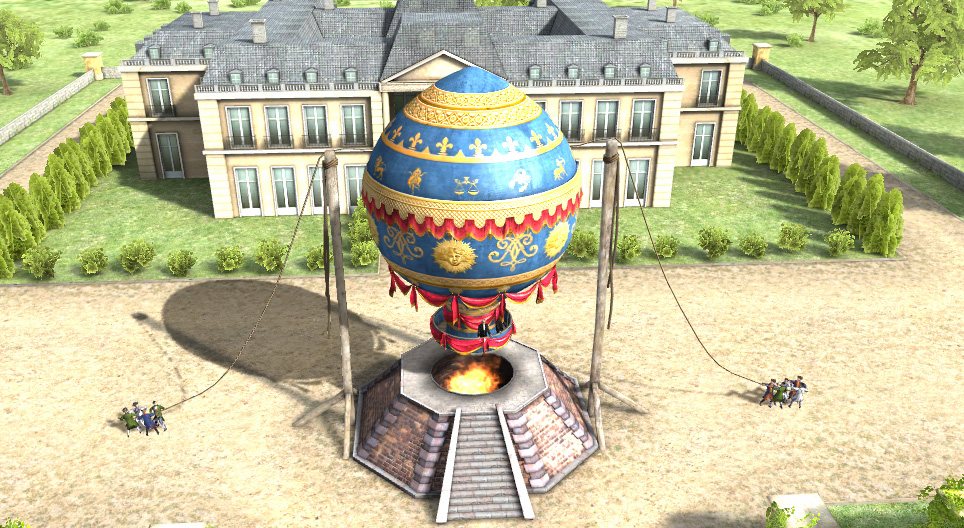 Der Heißluftballon der Brüder Montgolfier (18. Jahrhundert)