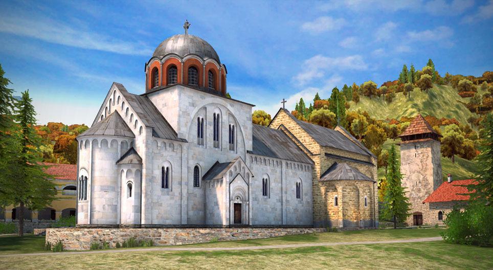 Das Kloster Studenica (Serbien, 12. Jahrhundert)