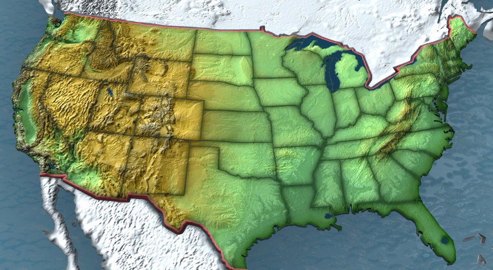 States and cities of the USA