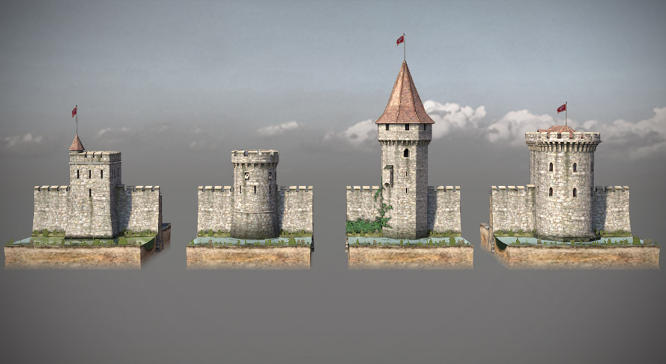 Medieval towers and bastions