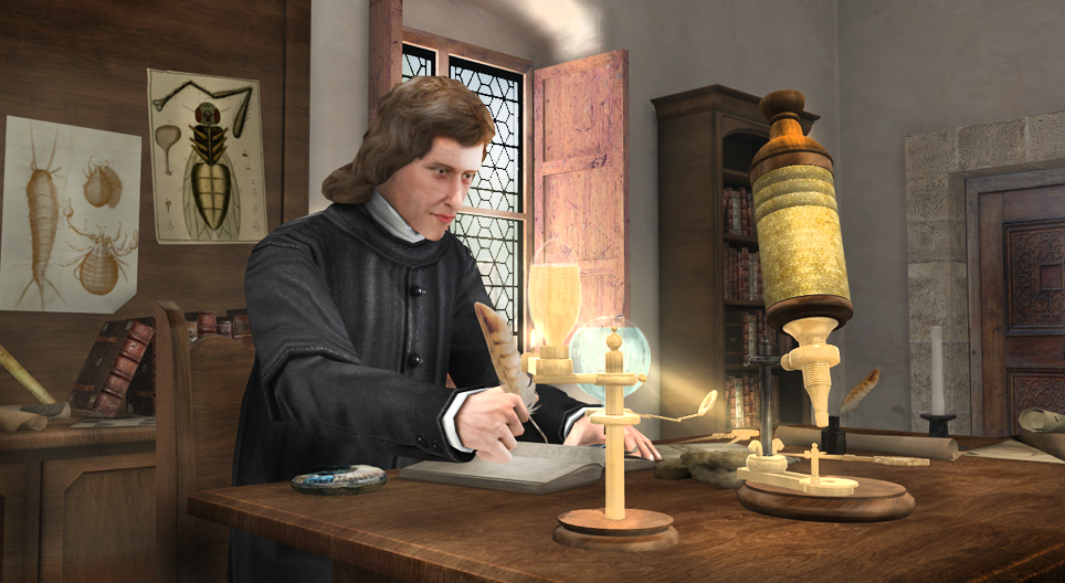 The invention of the microscope: Hooke and Leeuwenhoek