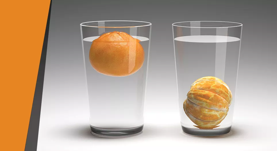 Naranja flotante