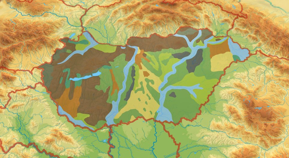 Tipos de suelo - Hungría (mapa)