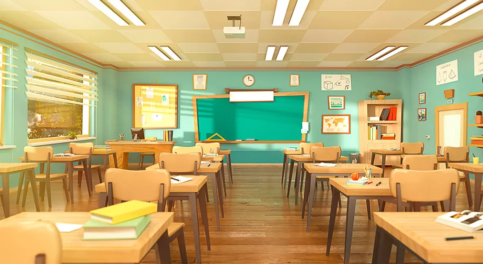 Dans la salle de classe