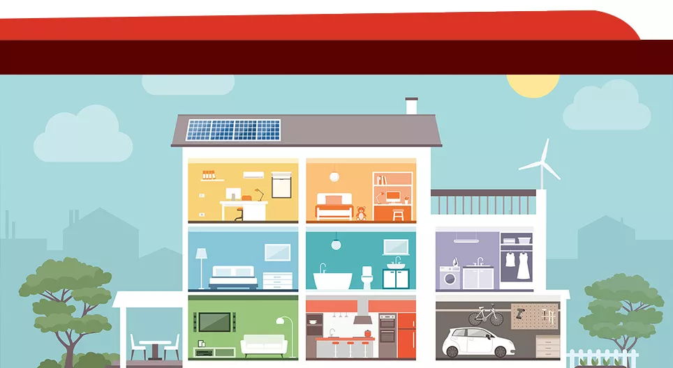 House, rooms and furniture