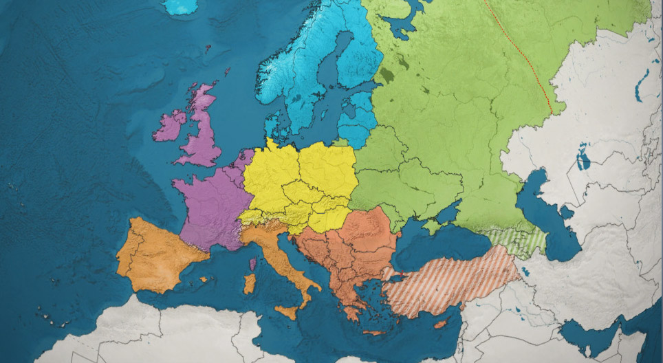 Les pays d'Europe