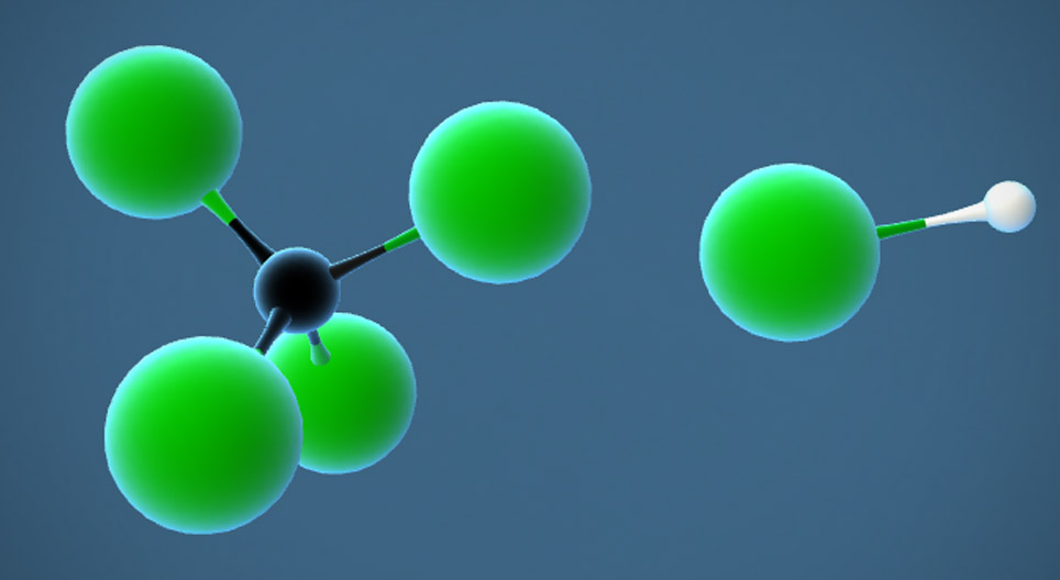 La chloration du méthane par réaction de substitution