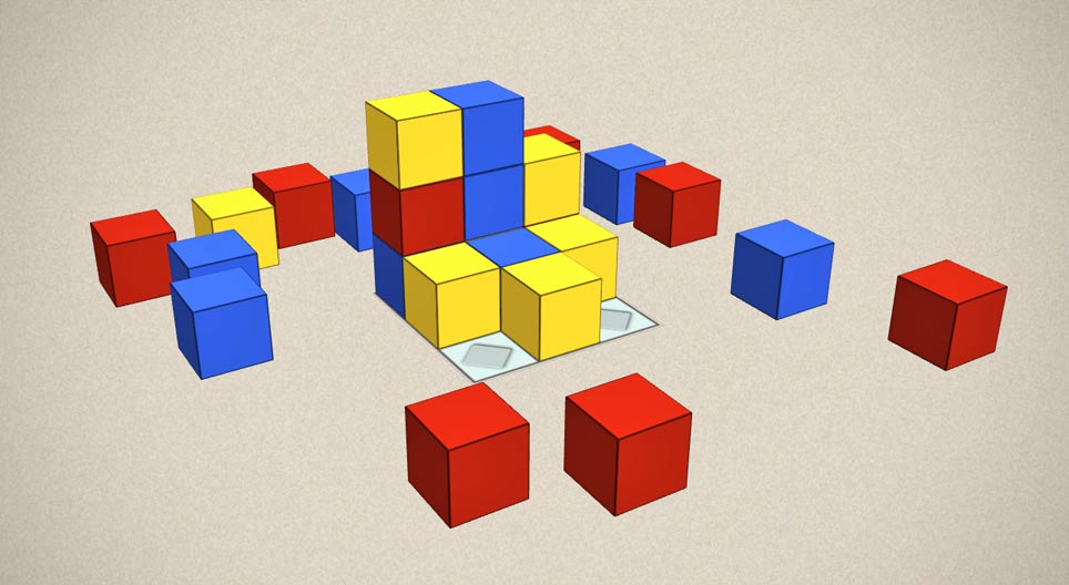 Construction de formes (multicolore)