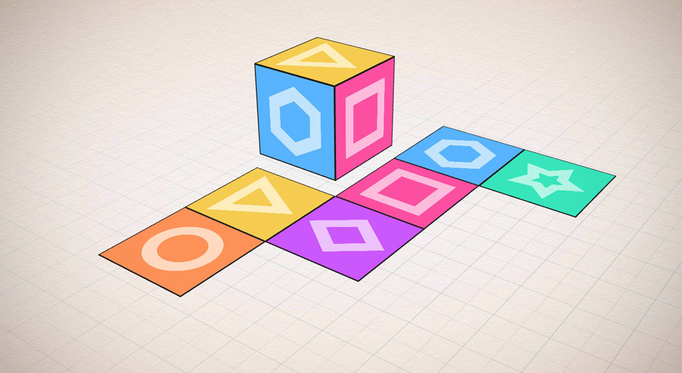 Le patron d’un cube (exercices)