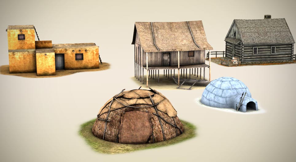 Les types d'habitations typiques