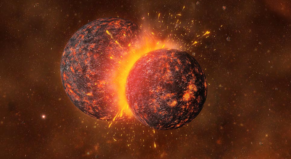La formazione della Terra e della Luna