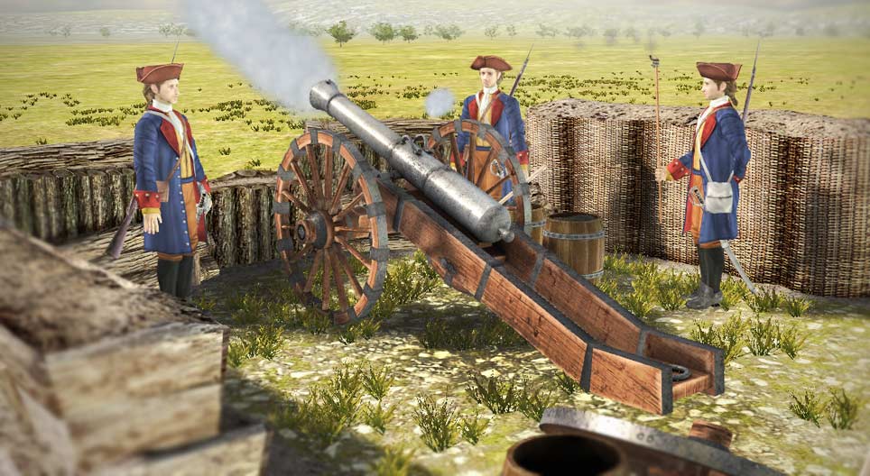 Il funzionamento del cannone (XVIII secolo)