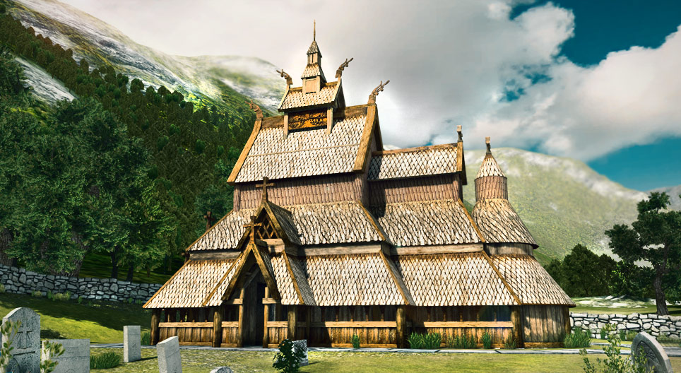 Chiesa in legno dell’epoca vichinga (Borgund, XIII secolo)