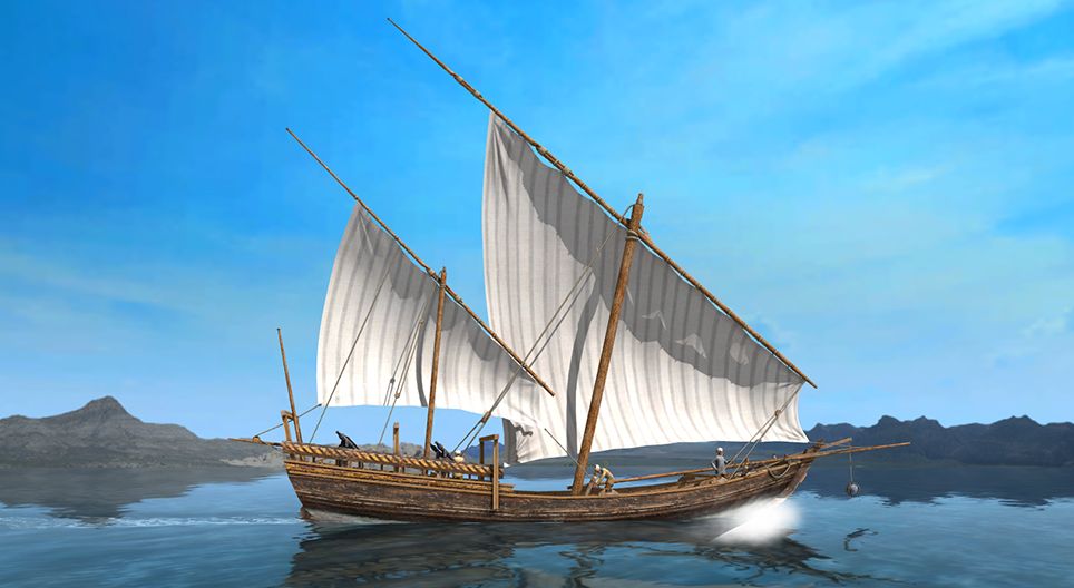 Barca a vela araba tradizionale (Sambuco)