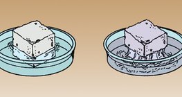 Zucker löst sich im warmen Wasser schneller