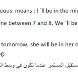 Future continuous  means