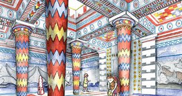 C'est ce à quoi la Salle du Trône du Mycène à pu ressembler en son temps.