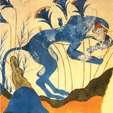 Muurschildering in het paleis van Knossos (rond 1200 v.Chr.)