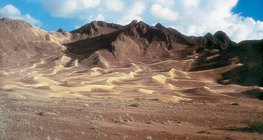 Barchan dunes, typical dunes in sand deserts
