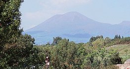 Vue du Vésuve depuis la ville de Pompéi