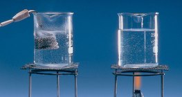 Ein Tauchsieder bringt das Wasser schneller zum Sieden als ein Spiritusbrenner