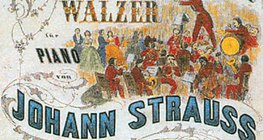 Affiche d'un concert de Johann Strauss