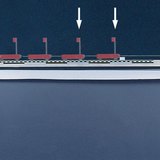 Mit Ballast gezogener Wagen