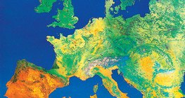Image satellite de l'Europe