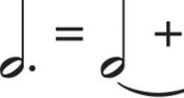 Dauer der punktierten halben Note