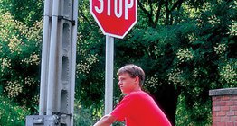 La couleur vive des panneaux de signalisation sert d'avertissement