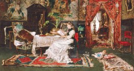 Mihály Munkácsy: Intérieur Parisien (1877)