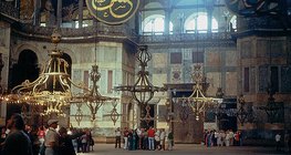 Innere der Hagia Sophia Moschee in Istanbul