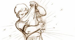 A static electric charge can be created if pieces of clothing rub together