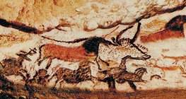 Aurochs et chevaux, peintures de la Grotte de Lascaux
