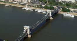 Die Kettenbrücke, Budapest, Ungarn