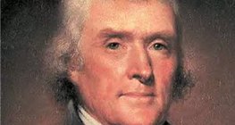Thomas Jefferson (1743-1826), troisième président des Etats Unis d'Amérique