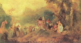 Jean-Antoine Watteau: Le Pèlerinage à l'île de Cythère (1717, Rococo)