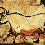 Oerossen en een paard (Grotten van Lascaux, 18000-15000 v.Chr.)